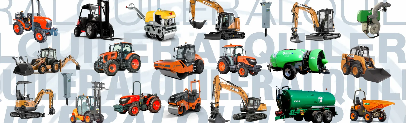 Alquiler de maquinaria para la agricultura, construcción y obras públicas Alquiler de maquinaria para la agricultura, construcción y obras públicas